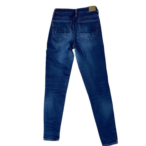 American Eagle jeans Super High rise jeggings medium was SZ 2 Super stretch - Picture 2 of 14